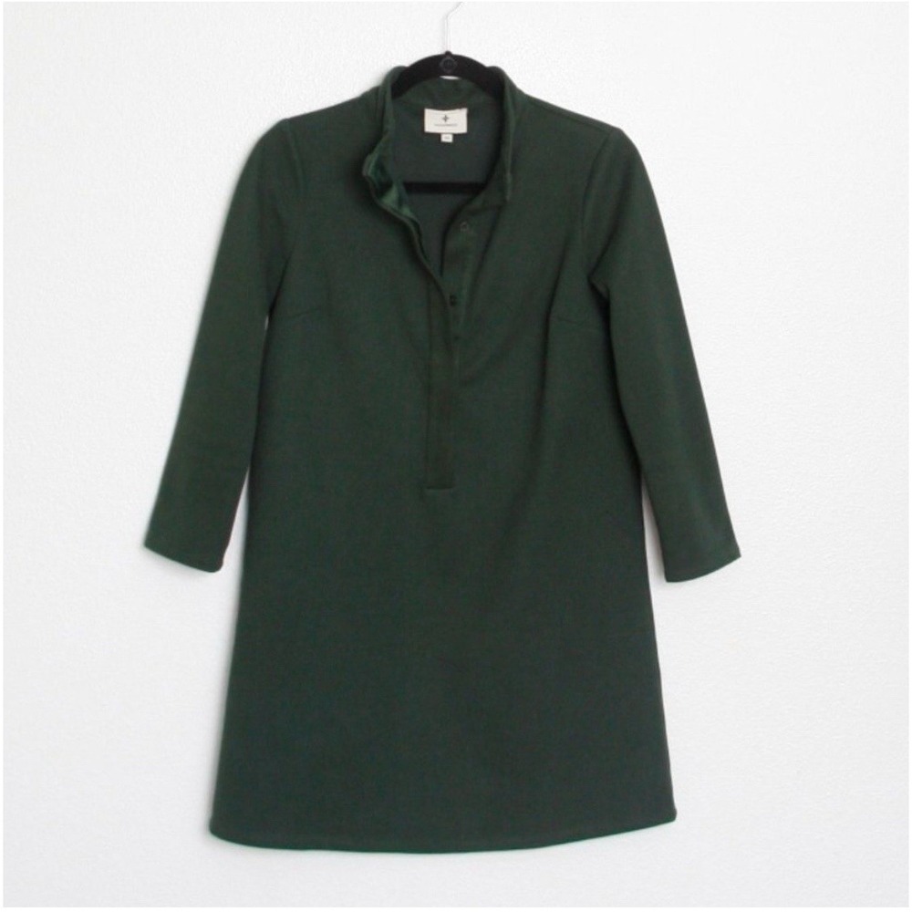 Tuckernuck Avery Dress Green Soft Fleece‎ Size XL 3/4 Sleeve - Picture 2 of 11